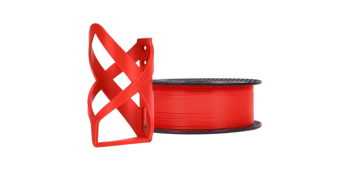 Rolo de ASA vermelho usado para ilustrar o material. Divulgação: Prusa Research.