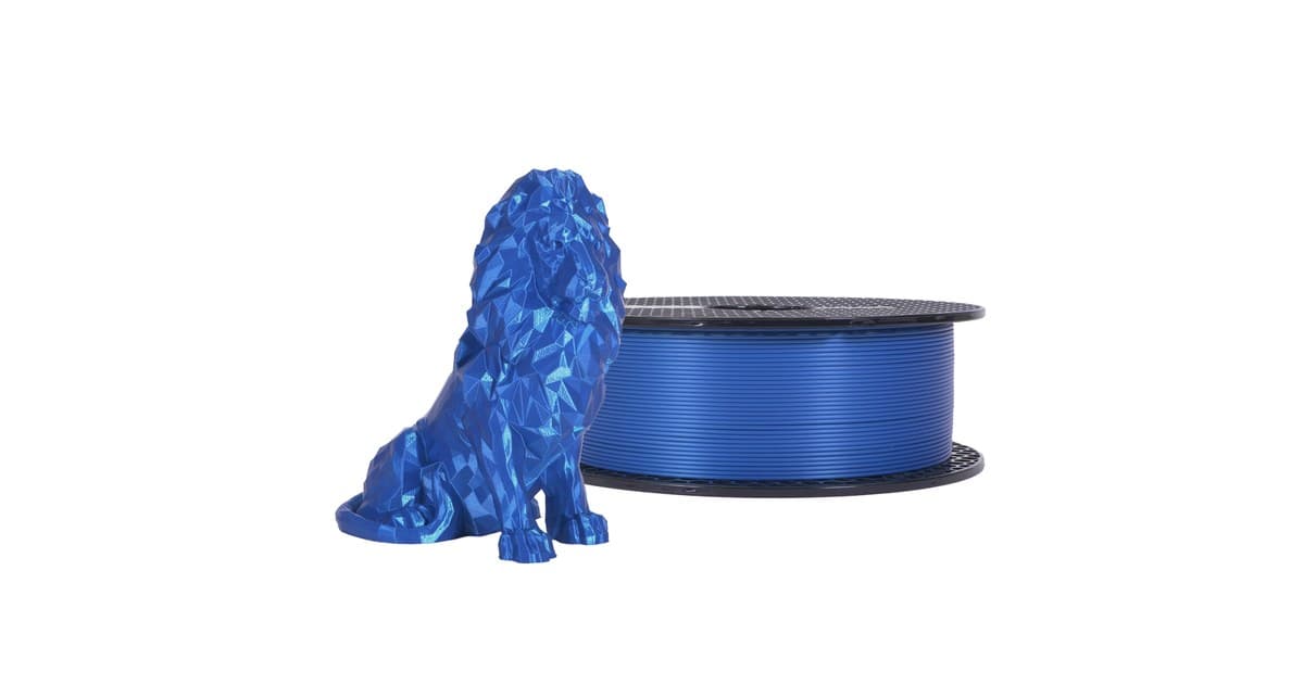 Rolo de PLA azul usado para ilustrar o material. Divulgação: Prusa Research.