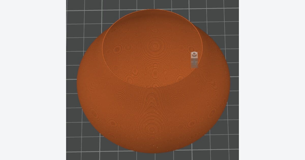 Superfície de exemplo impressa em modo vaso na comparação oficial da Bambu Lab.. Crédito: Bambu Lab, Bambu Lab Wiki