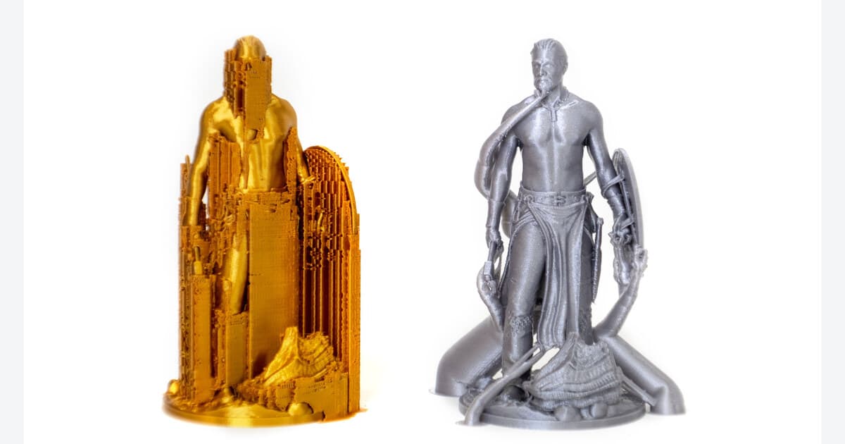 Exemplo de suportes orgânicos ramificados publicado pela Prusa.. Crédito: Prusa Research, Prusa Knowledge Base