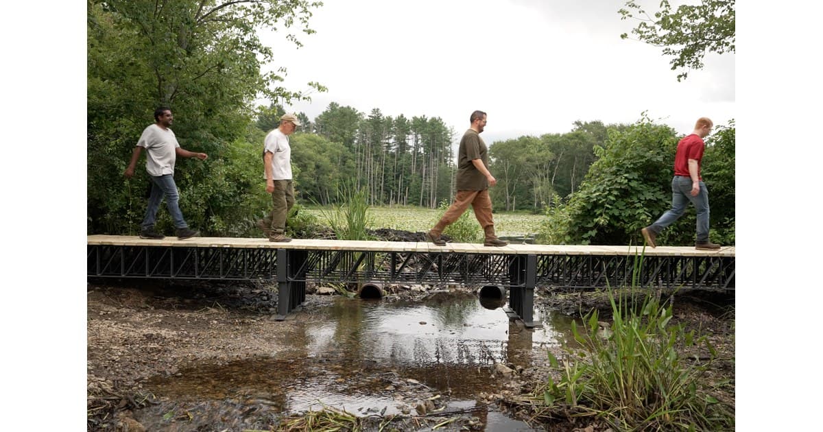 Estrutura de ponte com componentes da Atlas Building Composites. Foto: Atlas, via MIT News.