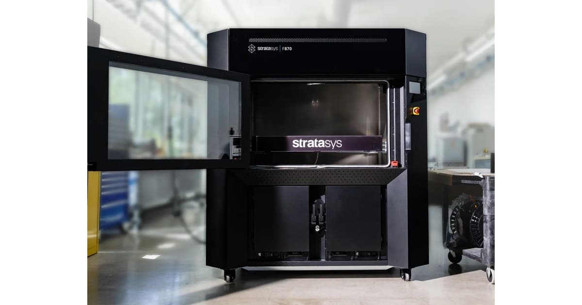 Sistema industrial de impressão 3D Stratasys F870. Imagem de divulgação: Stratasys.